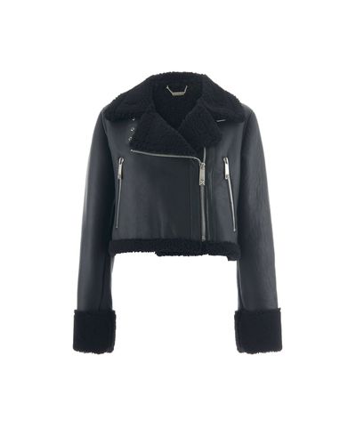 John Richmond Padded Leather Jacket - John Richmond - Modalova