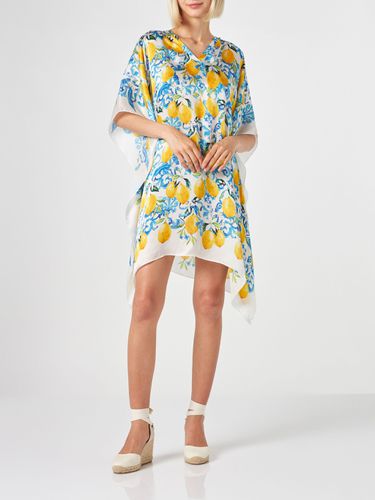 Lemons And Maiolica Print Silk Caftan - MC2 Saint Barth - Modalova