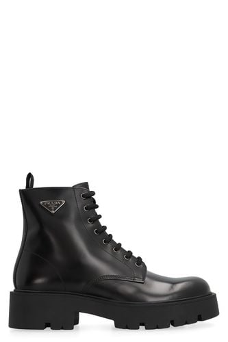 Prada Leather Lace-up Boots - Prada - Modalova