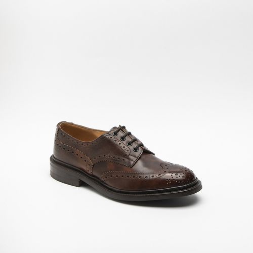 Bourton Dark Brown Museum Calf Derby Shoe - Tricker's - Modalova