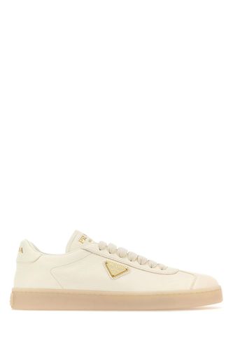 Ivory Leather Downtown Sneakers - Prada - Modalova