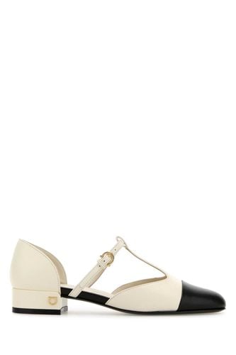 Ivory Leather Linette Ballerinas - Ferragamo - Modalova