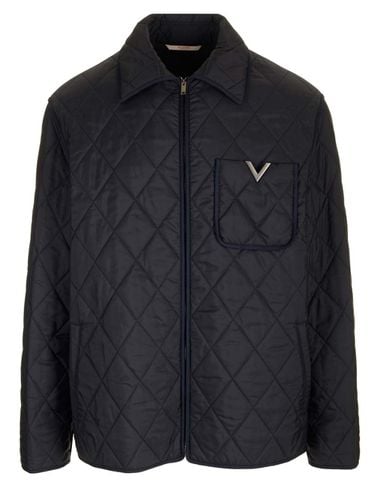 Shirt Jacket With V Detail - Valentino - Modalova