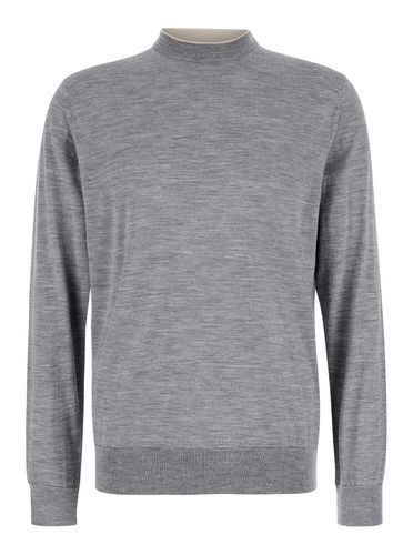 Crewneck Sweater In Wool And Silk Man - Eleventy - Modalova