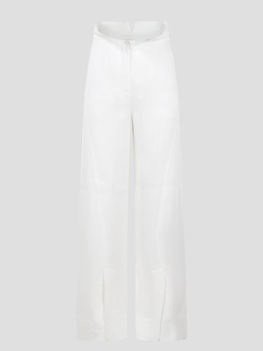 Crepe Satin Palazzo Trousers - Alberta Ferretti - Modalova