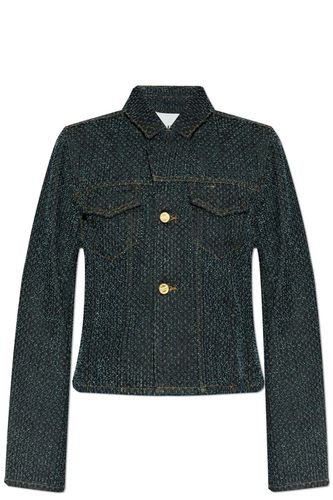 Ganni Fluffy Denim Blazer - Ganni - Modalova