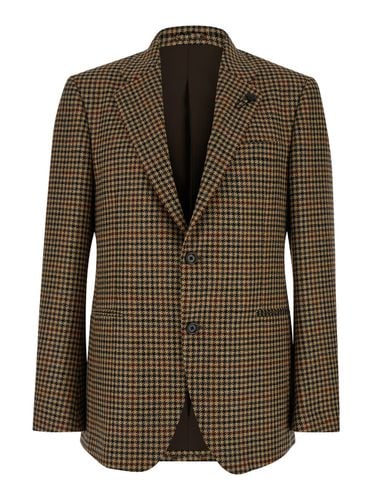 Single-breasted Jacket With Houndstooth In Wool Man - Lardini - Modalova