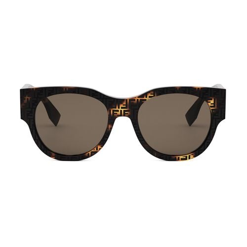 Fe40147i 55e Havana/serigrafato Sunglasses - Fendi Eyewear - Modalova