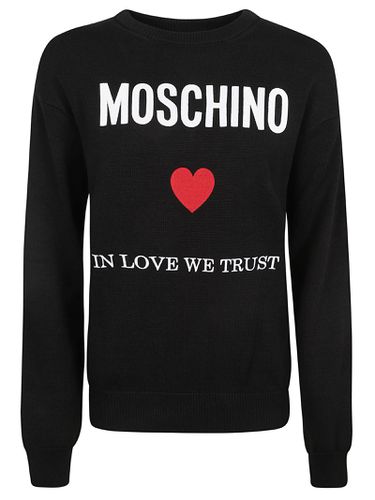 In Love We Trust Sweatshirt - Moschino - Modalova