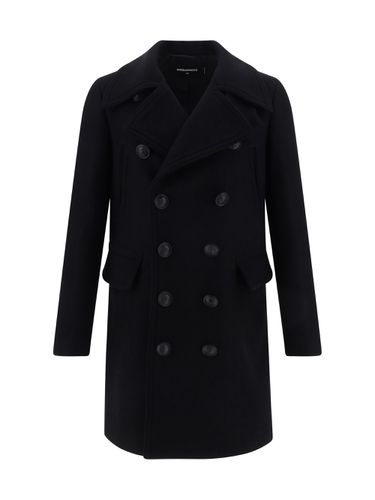 Double Breasted Long-sleeved Coat - Dsquared2 - Modalova