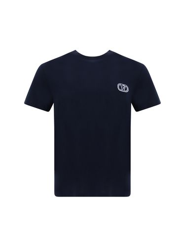 Valentino V Logo Cotton T-shirt - Valentino - Modalova