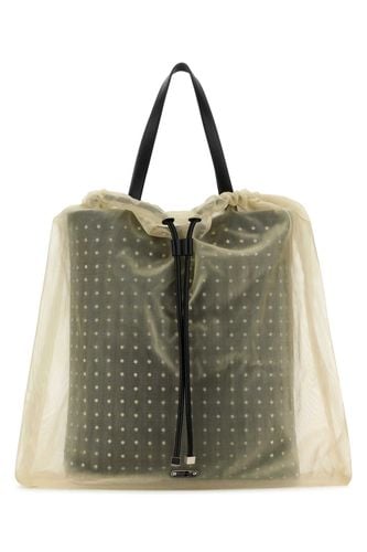 Two-tone Leather And Tulle Nebula Shopping Bag - Alexander McQueen - Modalova