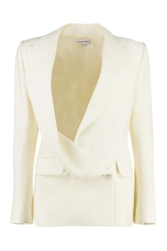 Double-breasted Wool Jacket - Alexander McQueen - Modalova