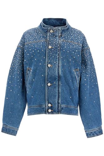 Alessandra Rich Denim Bomber Jacket - Alessandra Rich - Modalova