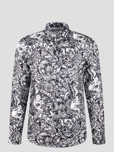 Silk Shirt Sugar Daddy Cut Ls Tattoo Shirt - Philipp Plein - Modalova