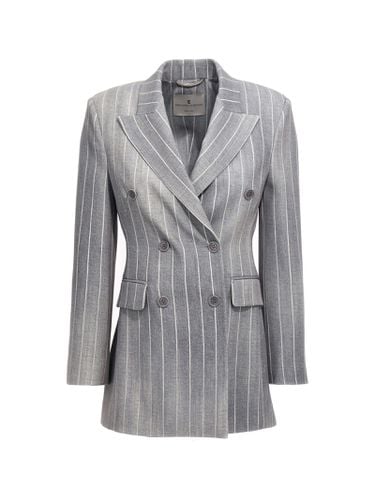 Plastered Double Breast Blazer Jacket - Ermanno Scervino - Modalova