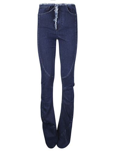 Raw-edge Drape Denim Pants - Ottolinger - Modalova