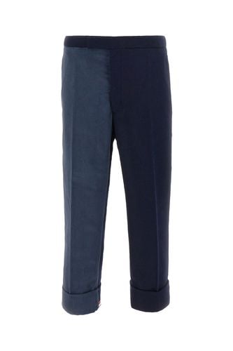 Two-tone Wool And Corduroy Pants - Thom Browne - Modalova