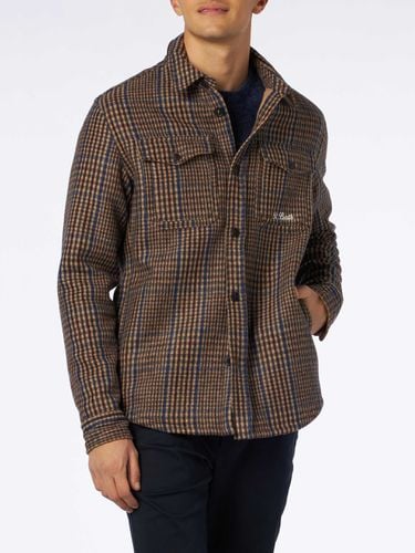 Man Wooly Prince Of Wales Overshirt With Pockets And Patches - MC2 Saint Barth - Modalova