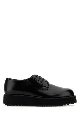 Prada Black Leather Lace-up Shoes - Prada - Modalova