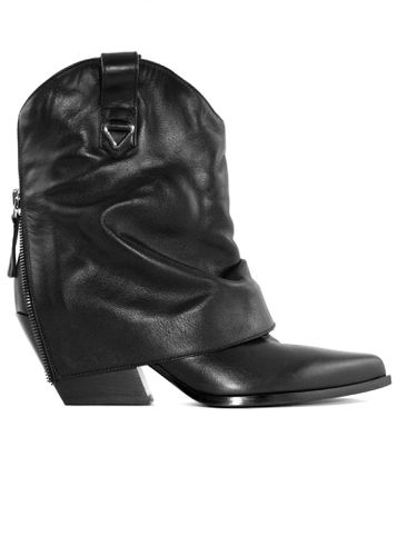 Leather Ankle Boot - Elena Iachi - Modalova