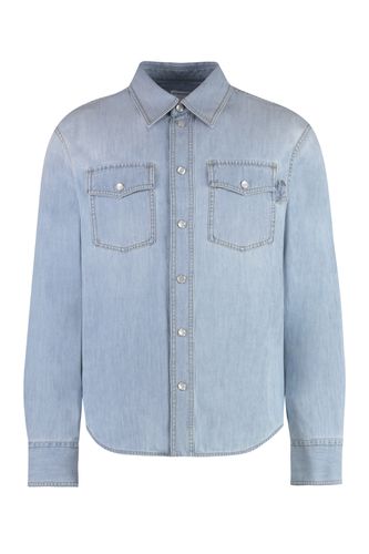 Collared Long-sleeve Denim Shirt - Bottega Veneta - Modalova