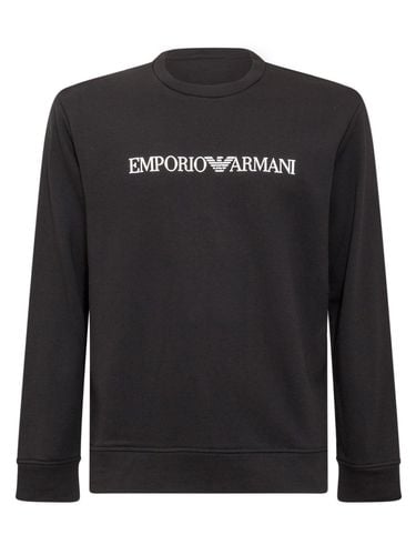 Logo Print Crewneck Sweatshirt - Emporio Armani - Modalova