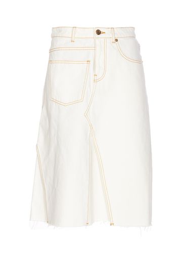 Denim Deconstructed Skirt - Tory Burch - Modalova