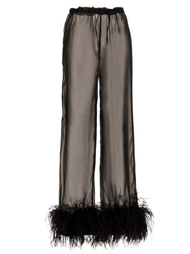 Oseree Feather Silk Pants - Oseree - Modalova