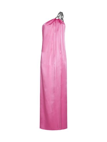 One-shoulder Maxi Dress With Crystal Chain In Double Satin - Stella McCartney - Modalova