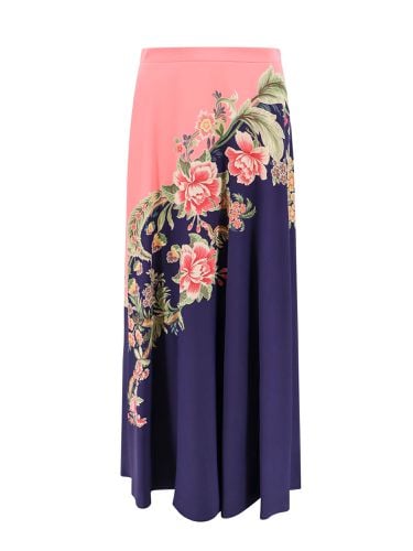 Etro Navy Blue Silk Skirt - Etro - Modalova