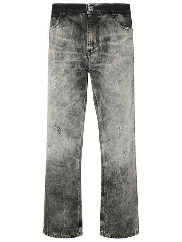 Balmain Gray Cotton Jeans - Balmain - Modalova