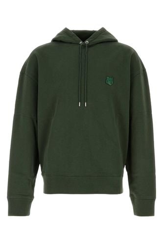 Dark Green Cotton Oversize Sweatshirt - Maison Kitsuné - Modalova