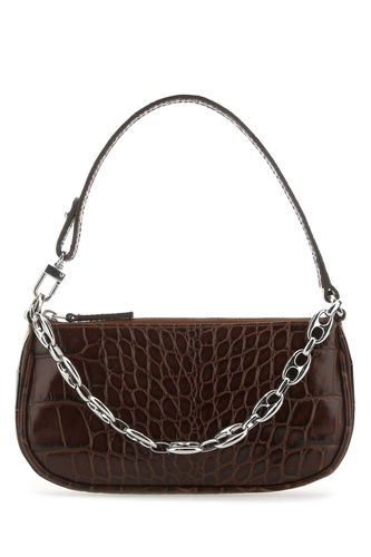 Chocolate Leather Mini Rachel Handbag - BY FAR - Modalova