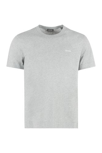 Zegna Logo Cotton T-shirt - Zegna - Modalova