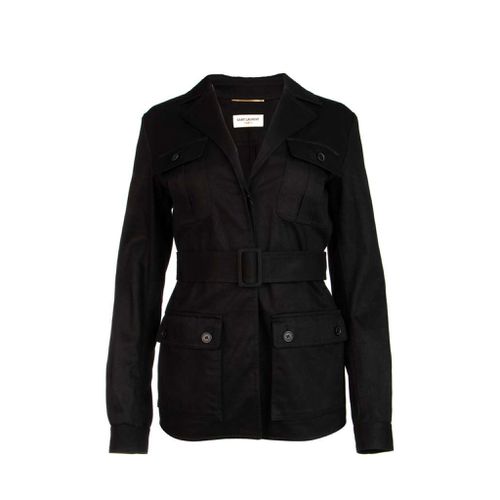 Belted Flap Pocket Jacket - Saint Laurent - Modalova