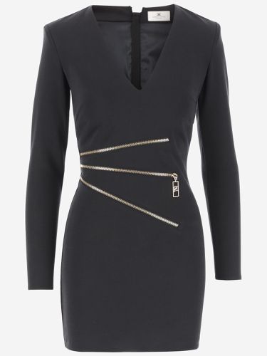 Viscose Blend Mini Dress - Elisabetta Franchi - Modalova