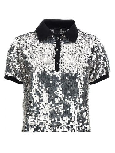 Pupazzo Sequin Embellished Short-sleeved Polo Top - Pinko - Modalova