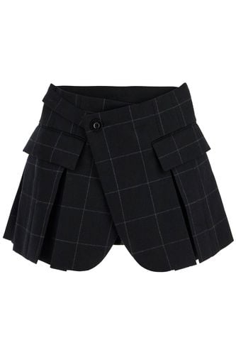 Sacai Plaid Wool Skort With Check - Sacai - Modalova