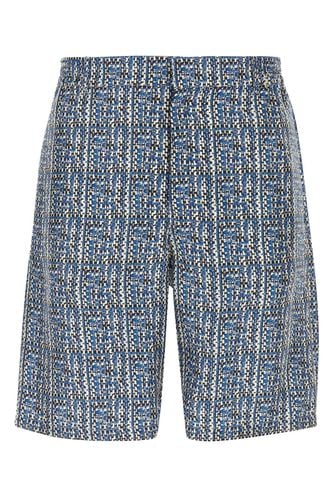 Fendi Printed Silk Bermuda Shorts - Fendi - Modalova