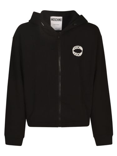 Moschino Logo Zip Hoodie - Moschino - Modalova