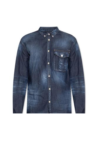 Dsquared2 Denim Shirt With Logo - Dsquared2 - Modalova