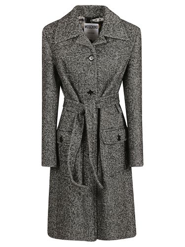 Moschino Belted Mid-length Coat - Moschino - Modalova