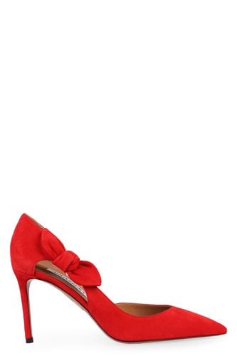 Aquazzura Very Bow Tie Suede Pumps - Aquazzura - Modalova