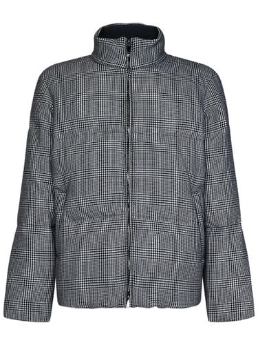 Bar Reversible Funnel Neck Zip Up Jacket Heavy Wool Suiting - Thom Browne - Modalova