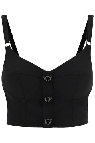 Bustier Top With Teddy Bear Buttons - Moschino - Modalova