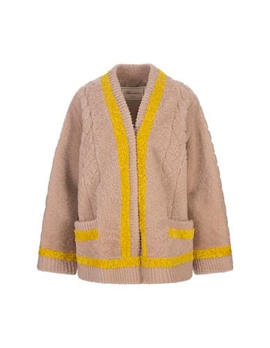 Beige And Yellow Short Fur Coat - Blumarine - Modalova