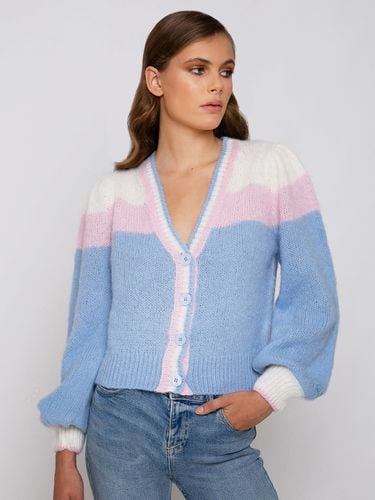 Brushed Knit Crop Cardigan With Puff Sleeves - MC2 Saint Barth - Modalova