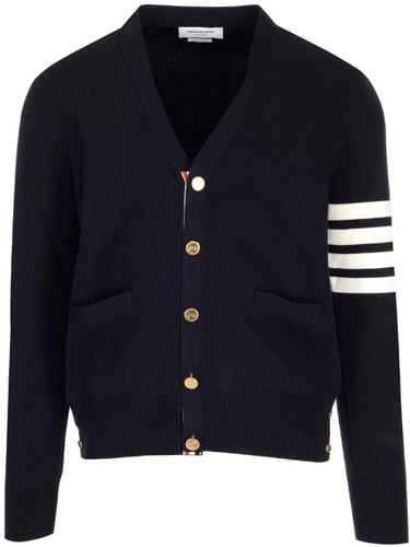 Thom Browne 4-bar V-neck Cardigan - Thom Browne - Modalova