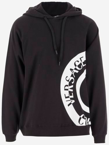 Cotton Sweatshirt With Logo - Versace Jeans Couture - Modalova